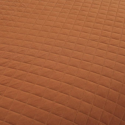 Lush Decor Ava Quilt Diamond Pattern Solid 3 Piece Oversized Bedding Blanket Bedspread Set - King - Rust