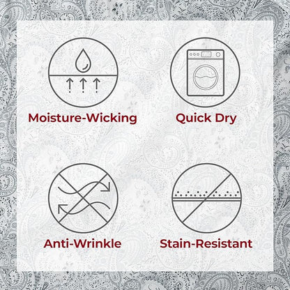 Mellanni Twin Sheets Set - 3 PC Iconic Collection Bedding - Hotel Luxury, Extra Soft, Cooling Bed Sheets - Wrinkle, Fade, Stain Resistant (Twin, Paisley Gray)