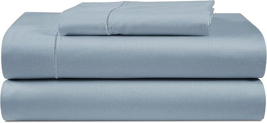 LANE LINEN Luxury Hotel Style 100% Egyptian Cotton Twin Sheets, Mercerized Cotton, Sily Finish, No Pill Fade Resistant Sustainably Produced Twin Bedding Sheets & Pillowcases - French Blue