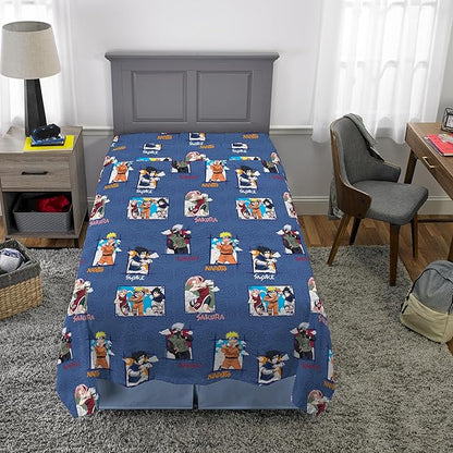 Collectibles Naruto Akatsuki Anime Bedding Super Soft Cozy Microfiber 3 Piece Twin Sheet Set, (Officially Licensed Product) By Franco