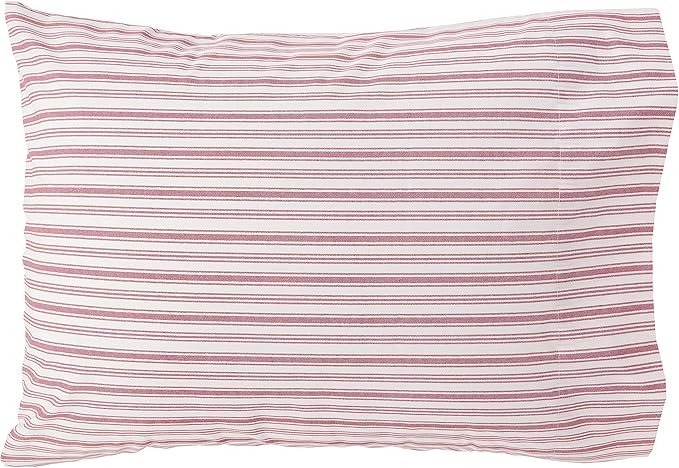 Nautica - Full Sheets, Cotton Percale Bedding Set, Casual Home Decor, Dorm Room Essentials (Coleridge Stripe Red, Full)