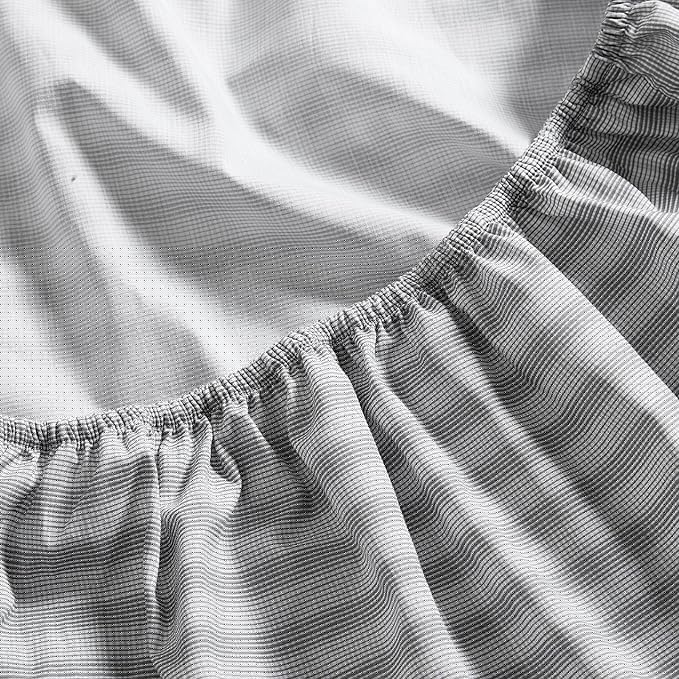 Nautica - Twin Size Sheet Set, Crisp & Tailored Cooling Sheets with a Smooth Cotton Percale Lightweight Feel - Bed Sheets with Matching Pillowcase & Fitted Sheet (Michael Plaid Grey)