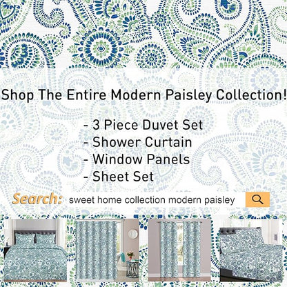 1500 Supreme Collection Extra Soft Modern Paisley Pattern Sheet Set, Queen - Luxury Bed Sheets Set with Deep Pocket Wrinkle Free Bedding, Trending Printed Pattern, Queen Size