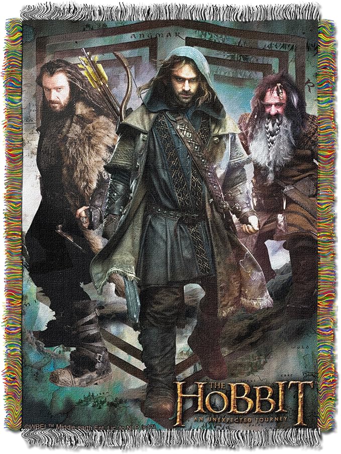 Northwest Lord Of The Rings - The Hobbit Woven Tapestry Throw Blanket, 48" x 60", We Fight