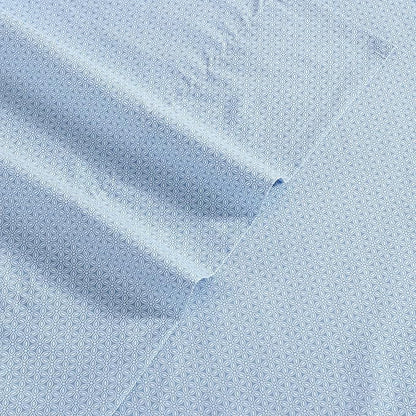 Nautica - Full Size Sheets Set, Crisp & Tailored Floral Bedding with a Smooth Cotton Percale, Bed Sheets with Matching Pillowcases & Fitted Sheet (Geo Floral Blue)
