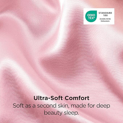 Bedsure King Size Satin Pillowcase Set of 2 - Pink Silky Pillow Cases for Hair and Skin with Envelope Closure, Similar to Silk Pillow Cases, Valentine Gifts for Women Girls, 20x36 Inches, 2pcs
