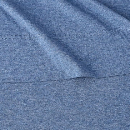 Amazon Basics Cotton Jersey 4-Piece Bed Sheet Set, King, Chambray Blue, Solid