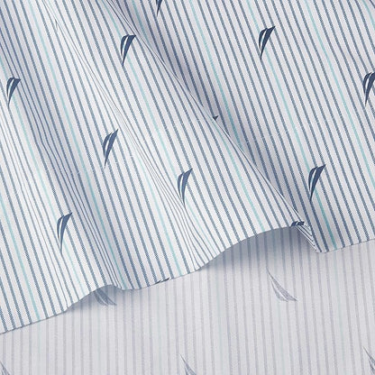 Nautica - Queen Sheets, Cotton Percale Bedding Set, Casual Home Decor (Audley Stripe Blue, Queen)