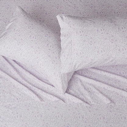 Amazon Basics Lightweight Super Soft Easy Care Microfiber Bed Sheet Set with 14" Deep Pockets - Full, Lavender Paisley
