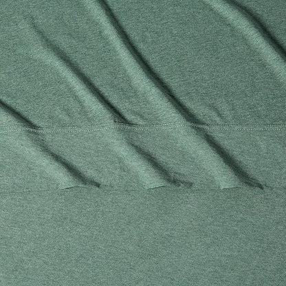 Amazon Basics 100% Cotton Jersey Bed Sheet Set, Full, Olive (Melange), Solid