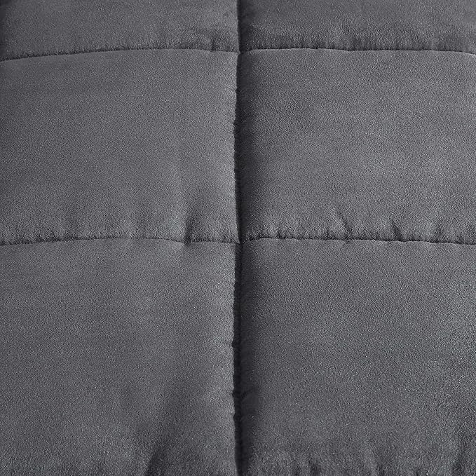 Eddie Bauer - Queen Comforter Set, Microsuede Bedding with Soft Plush Faux Shearling Reverse, 3 Piece Bed Set with Matching Pillowcases (Cabin Plaid Grey)