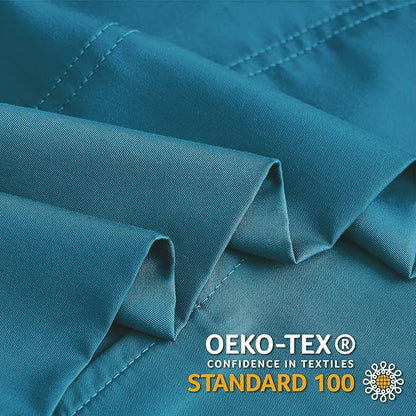 BEDELITE King Size Pillow Cases Set of 2, Rayon Derived from Bamboo, Cooling Pillow Cases for Hot Sleepers & Night Sweats, Breathable and Silky Soft Envelope Pillowcases(Teal, 20"x36")