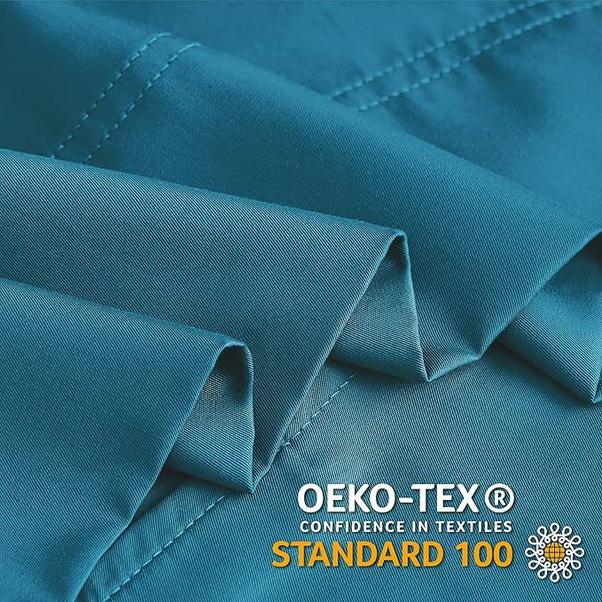 BEDELITE Pillow Cases Standard Size Set of 2, Rayon Derived from Bamboo, Cooling Pillow Cases for Hot Sleepers & Night Sweats, Breathable Silky Soft Envelope Pillowcases(Teal, 20"x26")
