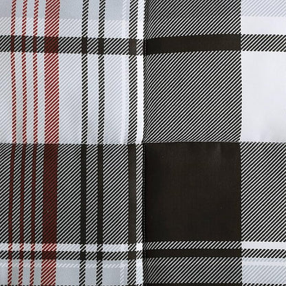 Eddie Bauer- King Comforter Set, Reversible Microsuede Bedding with Matching Sham(s), Casual Home Decor (Normandy Plaid Black, King)