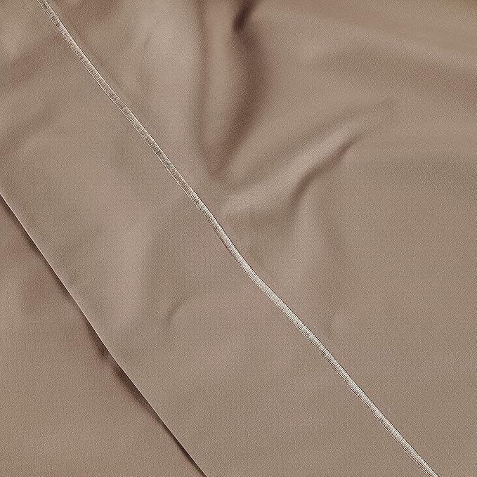 LANE LINEN Pillows Standard Size Set of 2, Soft 100% Egyptian Cotton Sateen, 1000 Thread Count, Cool & Smooth Pillowcases Queen - Taupe