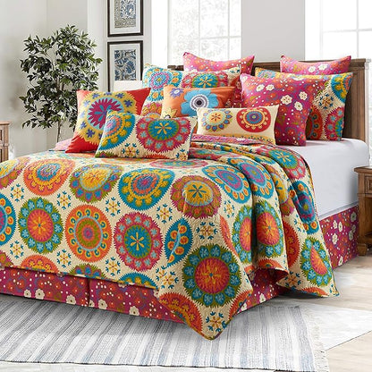 Virah Bella 3 Piece Full/Queen Lodge Quilt Bedding Set - Rustic Country Reversible Comforter Set with Decorative Pillow Shams - Suri