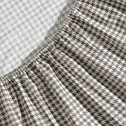 Eddie Bauer - King Sheet Set, Crisp & Cooling Sheets w/a Naturally Smooth Cotton Percale Lightweight Feel - Matching Pillowcases & Deep Pocket Fitted Sheet (Harrison Brown)
