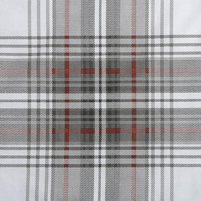 Eddie Bauer - Queen Comforter Set, Reversible Cotton Bedding with Matching Shams, Plaid Home Decor for All Seasons (Alder Grey/Red, Queen)