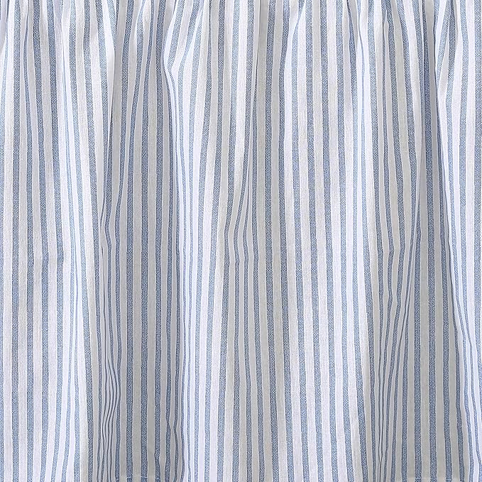 Laura Ashley Home - Cotton Ruffled Bedskirt, Lightweight Home Decor with Classic Style (Blue, Full)