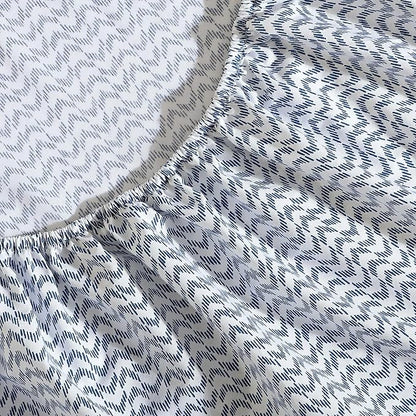 Nautica - Sheets, Cotton Percale Bedding Set with Matching Pillowcases, Crisp & Cool, Deep Pocket (Ikat Wave Blue, Full)