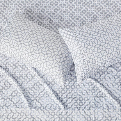 Amazon Basics Lightweight Microfiber 4-Piece Bed Sheet Set, Full, Aqua, Printed