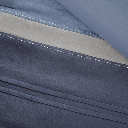 Madison Park - MP10-1638 Collins Comforter Set Bed in a Bag, Cal King(104"x92"), Blue Grey