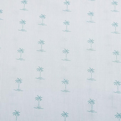 Tommy Bahama - King Sheets, Cotton Percale Bedding Set, Crisp & Cool, Stylish Bedding Set (Kaw Palms Blue, King)