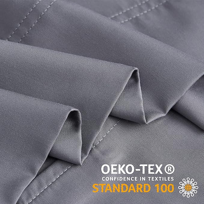 BEDELITE Cooling Pillow Cases for Hot Sleepers & Night Sweats, Rayon Derived from Bamboo, Grey Pillow Cases Queen Size of 2, Breathable and Silky Soft Envelope Pillowcases (20"x30")