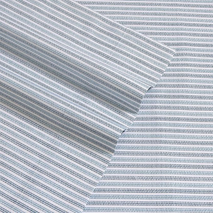 Eddie Bauer - Queen Sheets, Cotton Percale Bedding Set, Crisp & Cool Home Decor (Ticking Stripe Light Blue, Queen)