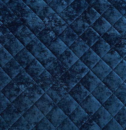 Chezmoi Collection Lux Navy Blue Velvet Quilt King Set, 3-Piece Plush Distressed Velvet Bedding All Season Lightweight Comforter Brushed Microfiber Reverse with Diamond Stitch Quilting