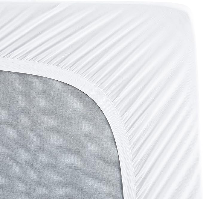 Serta ComfortSure Queen Mattress Cover, Fitted Pillow Top Mattress Pad, Super Soft and Breathable Quilted Cotton Protector with 18" Elastic Deep Pockets for Secure Fit, White