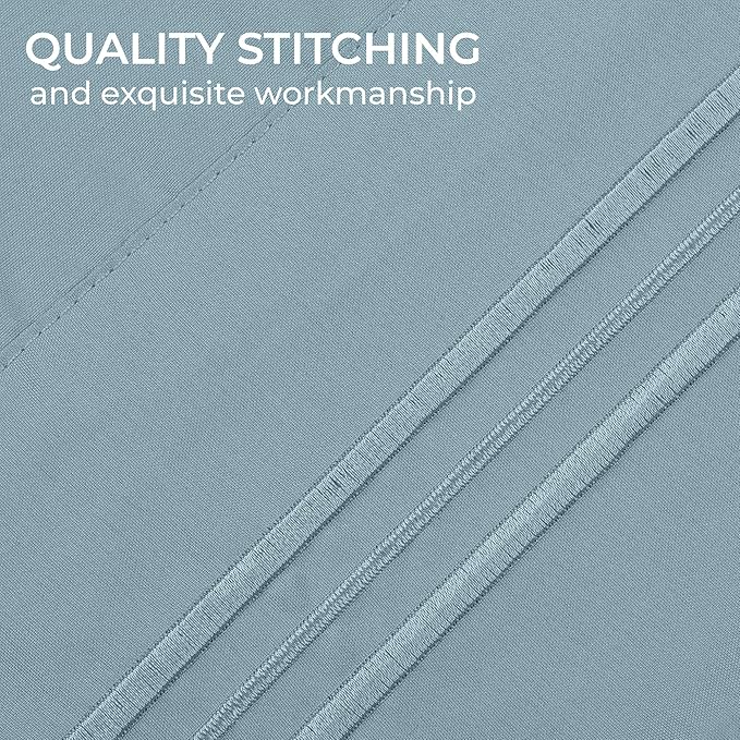 Mellanni Pillow Cases - Luxury, Extra Soft, Cooling Pillow Covers - 2 PC Iconic Collection Pillowcases - Envelope Closure (King 20" x 40", Spa Blue)
