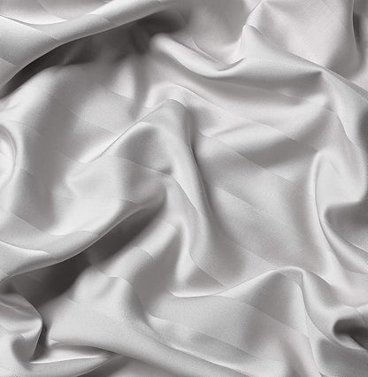 Pure Bamboo Queen Sheets, Genuine 100% Organic Viscose Derived from Bamboo Bed Sheet Set, Luxuriously Soft & Cooling, Double Stitching, 2 Year Quality Promise (Queen, Jacquard White)