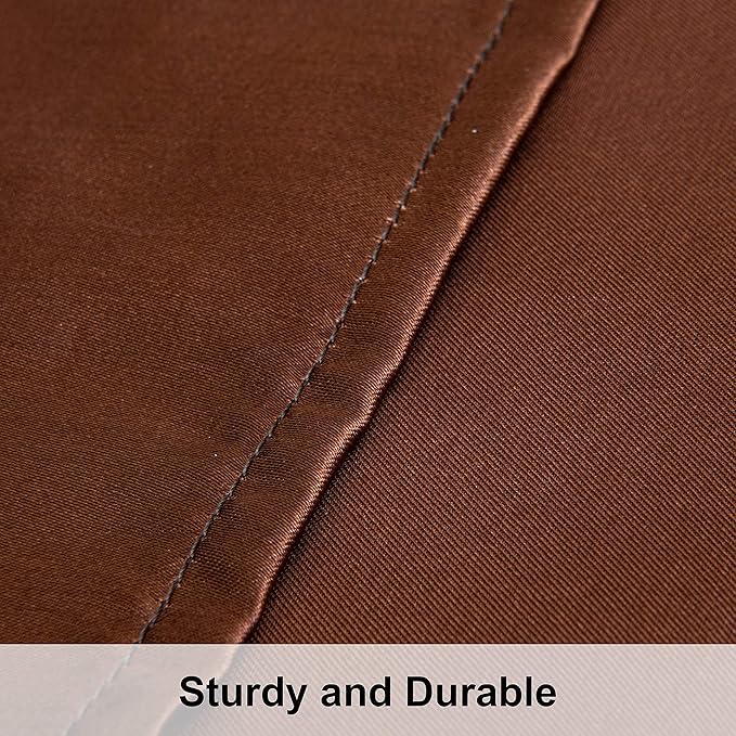 NTBAY 2 Pack Satin King Pillowcases for Hair and Skin, Luxurious and Silky Pillow Cases with Envelope Closure, 20x36 Inches, Brown