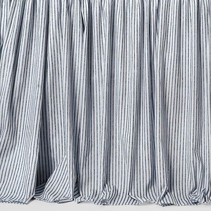 Lush Decor Ticking Stripe Bedspread Queen Size 3 Piece Set Navy - Ruffle Bedding Set Queen Bedspreads - Striped Bedding - Farmhouse & Coquette Decor