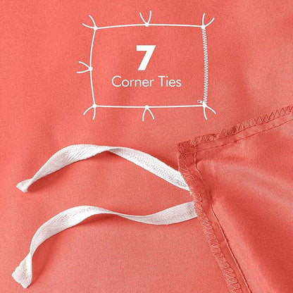 Utopia Bedding Duvet Cover Queen Size - 3 Piece with Zipper Closure - 1 Comforter Cover 90X90 Inches & 2 Pillow Shams 20X26 Inches (Coral) Comforter Not Included