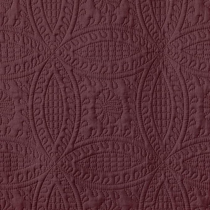 Chezmoi Collection Austin 3-piece Oversized Bedspread Coverlet Set (King, Burgundy) | Oversized, Lightweight, Fade Resistant