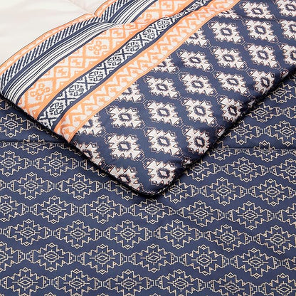 Amazon Basics Lightweight Microfiber Comforter Set, 3-Piece, Gray Geometrics, King