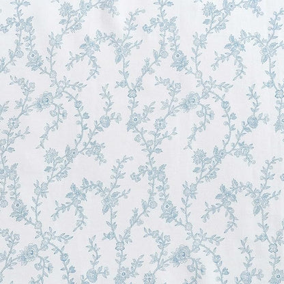 Laura Ashley - King Pillowcase Set, Breathable Percale Cotton Bedding, Floral Home Decor (Victoria Blue, 2 Piece)