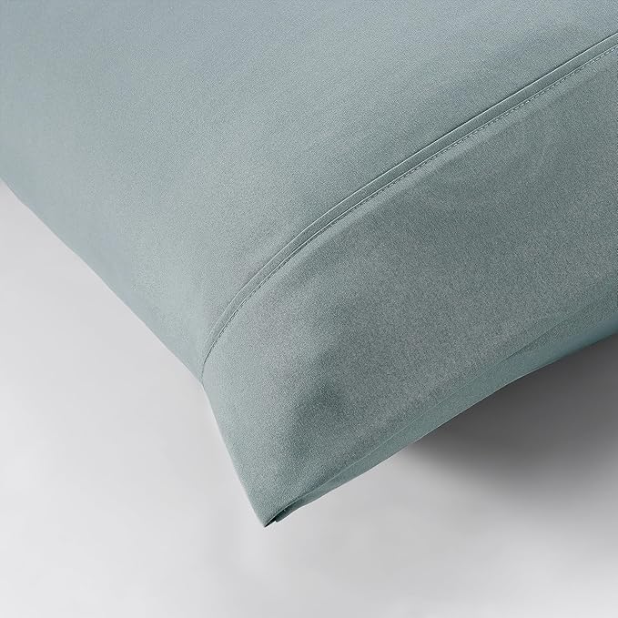 Modern Threads Soft Microfiber Solid Sheets - Luxurious Microfiber Bed Sheets - Includes Flat Sheet, Fitted Sheet with Deep Pockets, & Pillowcases Ocean Twin
