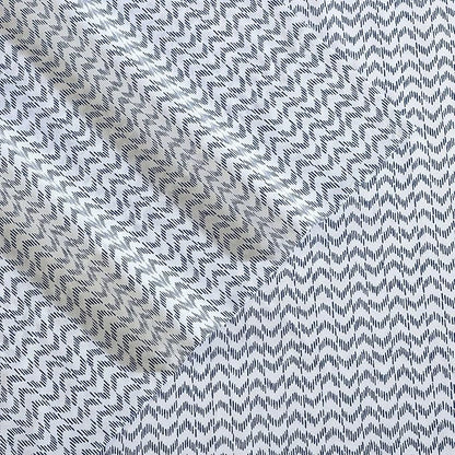 Nautica - Sheets, Cotton Percale Bedding Set with Matching Pillowcases, Crisp & Cool, Deep Pocket (Ikat Wave Blue, King)