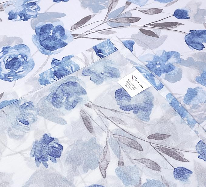 RUVANTI 100% Cotton Sheets – Split King Size Percale Bedding, Cooling & Breathable Floral Design, Durable with a Crisp, Soft & Comfortable Feel, 16" Deep Pocket, 5-Piece Set, Monotones
