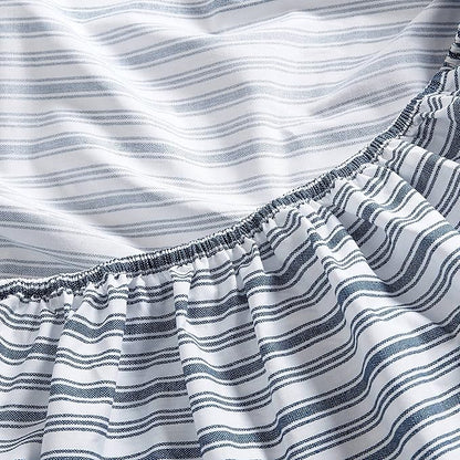 Nautica - Twin XL Sheets, Cotton Percale Preppy Bedding Set, Casual Home Decor, Dorm Room Essentials (Coleridge Stripe Blue, Twin XL)