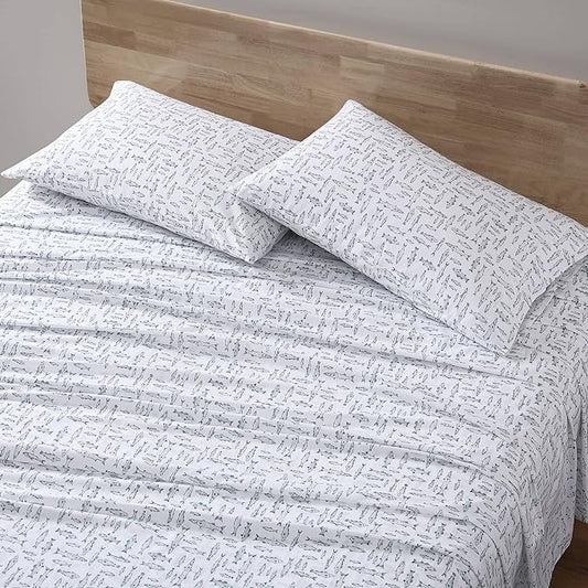 Eddie Bauer - King Sheets, Cotton Percale Bedding Set, Crisp & Cool Home Decor (Albright Hill Green, King)