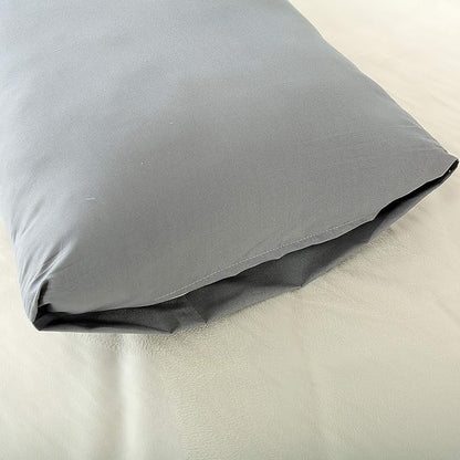 Evolive Ultra Soft Brushed Microfiber King Size 20"x40" Pillowcases Pair with Envelope Clousure Set of 2 (20"x40" King, Silver Grey)